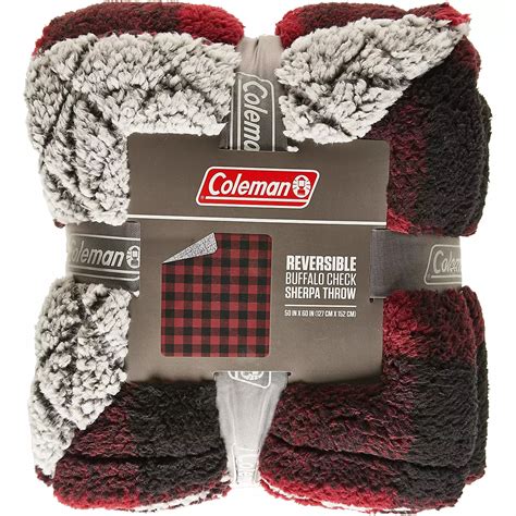 Coleman 50 In X 60 In Pinsonic Sherpa Reversible Redblack Buffalo