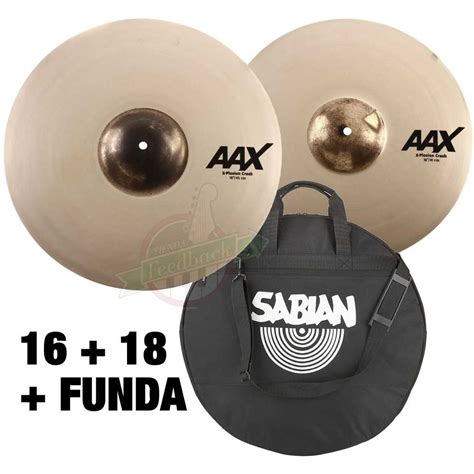 Set De Platillos Sabian Aax X Plosion Crash Y Crash Con Funda