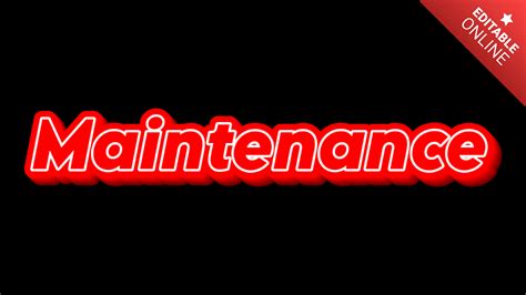 Maintenance | Text Effect Generator