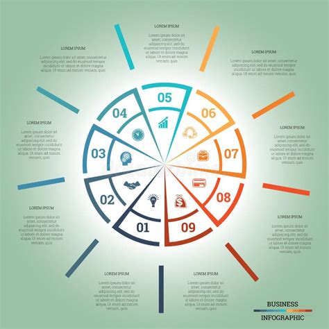 Set Of Colourful Circle Diagrams And Arrows Stock Vector Illustration