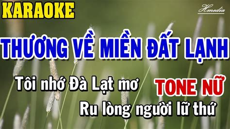 Karaoke Thương Về Miền Đất Lạnh Tone Nữ 84 YouTube