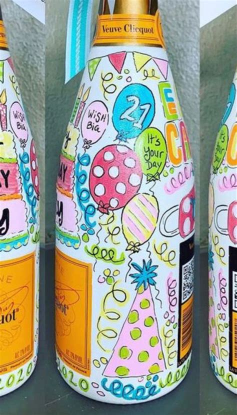 Pin By Gigi Farrelly On St Birthday Birthday Wine Bottles Painted