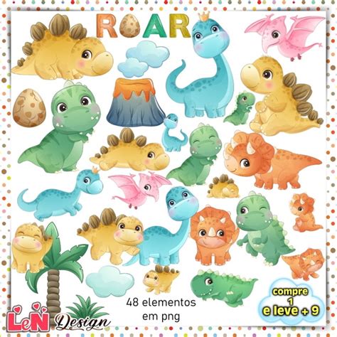 Kit Digital Dinossauro Baby Elo Produtos Especiais