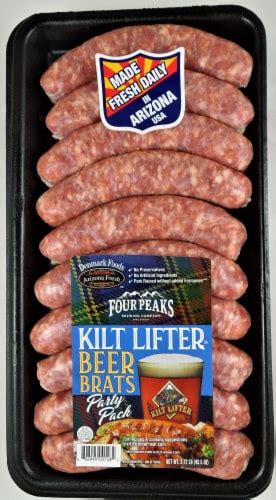 Denmark Foods Arizona Fresh Kilt Lifter Beer Brats 2 72 Lb Smiths