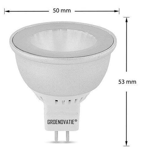 Groenovatie Led Spot Gu5 3 Mr16 Fitting 5w Cob 53x50 Mm