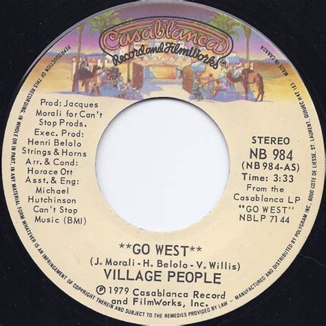 CKSO AM, FM & TV | Record Labels (45 RPM) | Go West - Village People