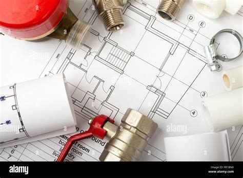 Plan De Arquitectura Y Rollos De Planos Fotografía De Stock Alamy