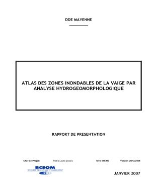 Remplissable En Ligne ATLAS DES ZONES INONDABLES DE LA VAIGE PAR