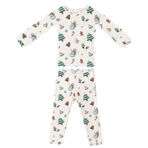 Bamboo Toddler Long Sleeve Pajama Set Winter Collection Ry And Pen