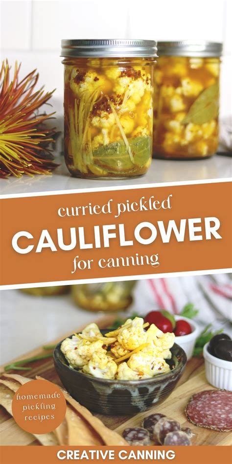 Pickled Cauliflower With Curry Spices Recipe Pickling Recipes Pickled Cauliflower Canning