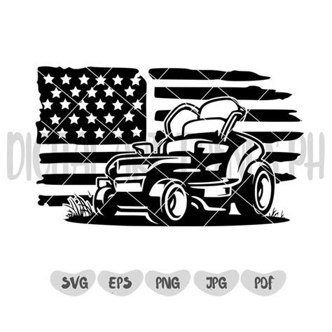 US Lawn Mower Clipart Svg File Lawn Mower Svg Zero Inspire