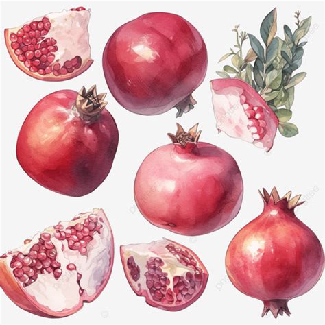 Watercolor Pomegranate Clip Art Pomegranate Watercolor Clip Art PNG