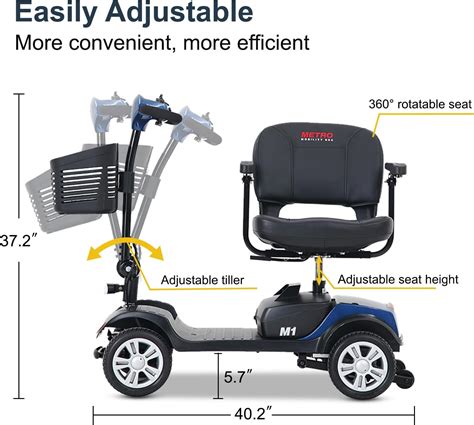 Scooter Plegable De Movilidad Para Personas Mayores Scooter De 4