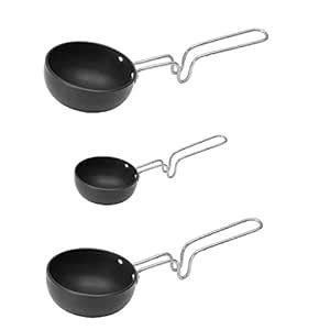 Abee Durable Small Hard Anodized Non Stick Tadka Pan Chowka Pan Kadai