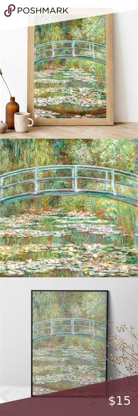 8 5x11 Bridge Over Pond Water Lilies Claude Monet Art Print Wall Art