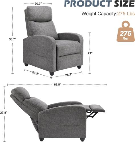 Sweetcrispy Silla Reclinable Para Adultos Tela De Masaje Asiento