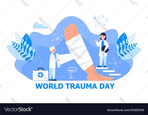 World Trauma Day Concept Event Royalty Free Vector Image