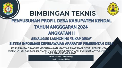 Bimtek Penyusunan Profil Desa Kab Kendal Th Ang Ii Sesi