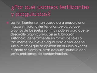 Por Qu Usamos Fertilizantes Y Plaguicidas Ppt