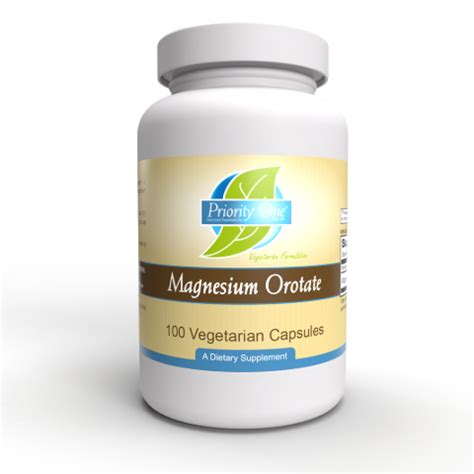 Priority One Vitamins Magnesium Orotate 100 Capsules Nature S Fix