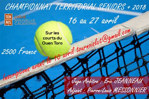 RÉSULTATS CHAMPIONNAT TERRITORIAL SENIORS 2018 Ligue Caledonienne