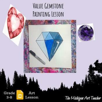 Value Gemstone Painting Lesson - Element of Art Activity | TPT