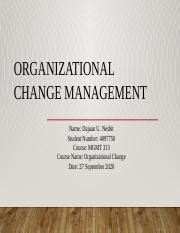 Mgmt Wk Pptx Organizational Change Management Name Dajuan U