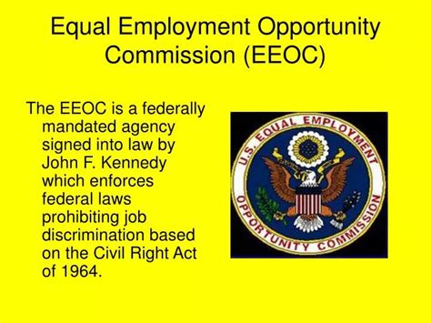 Ppt Equal Employment Opportunity Commission Eeoc Powerpoint