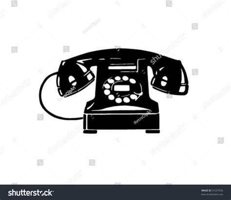 Retro Telephone 1 Retro Clip Art Stock Vector 57237928 - Shutterstock