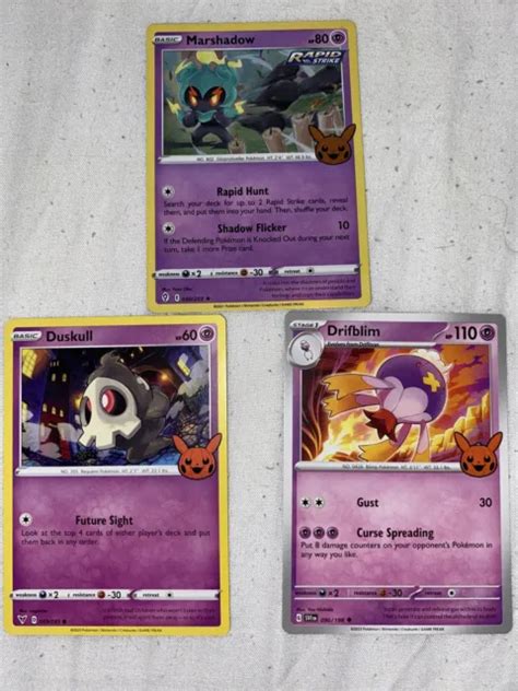 MARSHADOW DRIFBLIM Duskull Pokémon Trick or Trade Card Game Loose