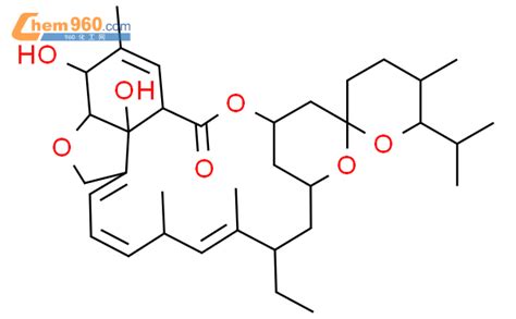 105191 93 3螺环 1115 甲基 2h，13h，17h 呋喃 432 Pq 26 苯并二氧杂环辛烷 132 2h 吡喃 ，米霉素b衍生物（zci）cas号