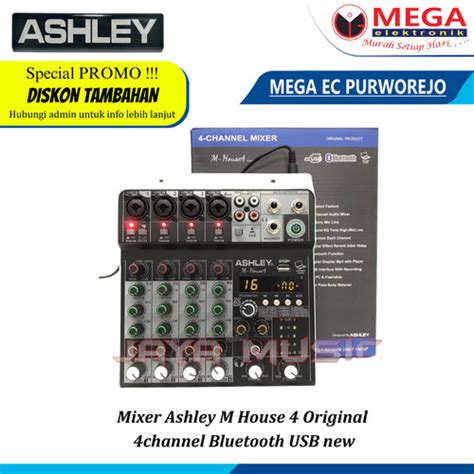 Jual Mixer Ashley M House 4 Original 4channel Bluetooth USB New Kab