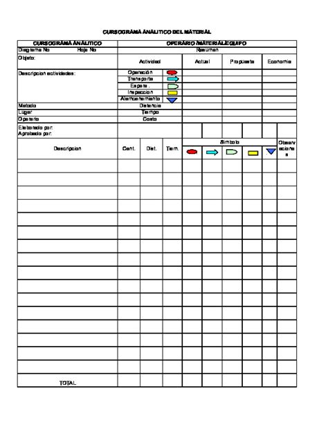 Formato De Tiempos Y Movimientos Pdf Image To U