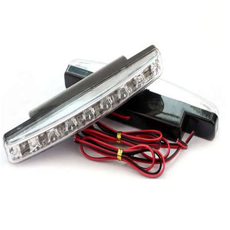 8 Led Drl Car Daytime Running Lights 12v Drl Cob Led Super Bright White