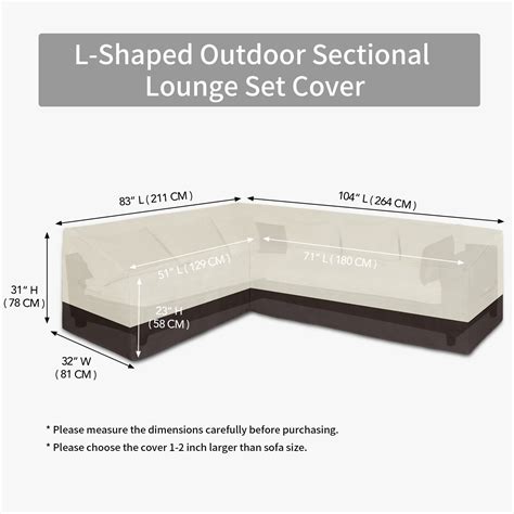 Snapklik Easy Going Patio L Shaped Sectional Sofa Cover