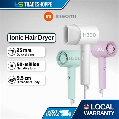 Xiaomi Mi Ionic Hair Dryer H300 H301 1600w Negative Ion Quick Drying Portable Hair Dryer Anion