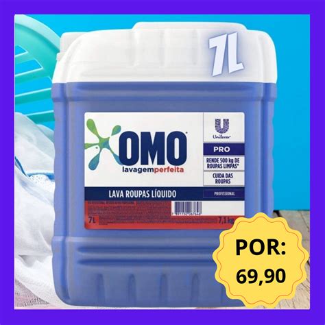 Sabão Líquido Omo Profissional Lavagem Perfeita sab Profissional 7L