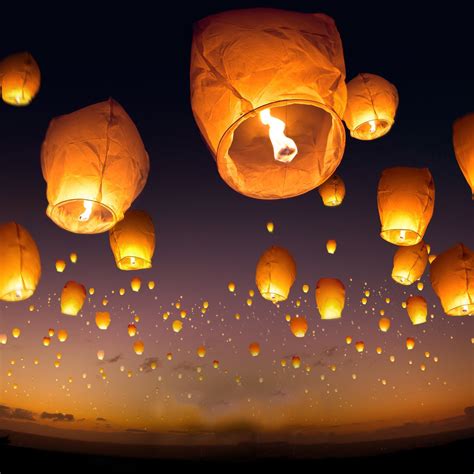 20-Pack White Chinese Flying Sky Lanterns - Tanga