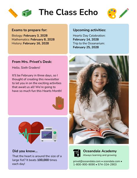 Classroom Newsletter Template Free Venngage