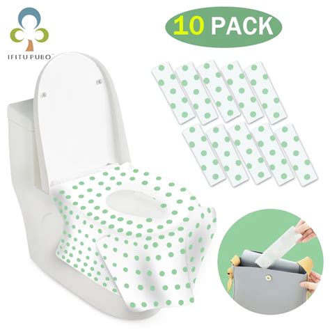 5 10pcs Large Size Disposable Paper Toilet Seat Covers Camping Loo Wc Bacteria Proof Cover For