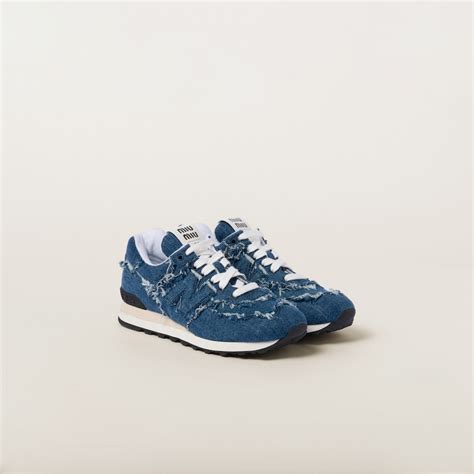 Ecru New Balance X Miu Miu Sl Suede Sneakers Miu Miu