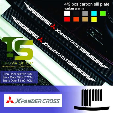 Jual Sill Plate Carbon D Mobil Mistubishi Xpander Cross Sepaket Pcs