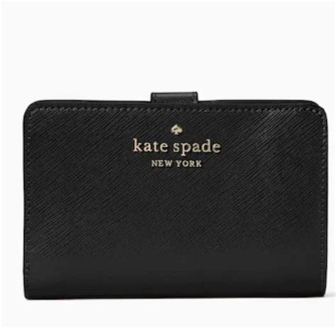 Kate Spade Bags Nwt Kate Spade Staci Medium Compartment Bifold Wallet Black Poshmark