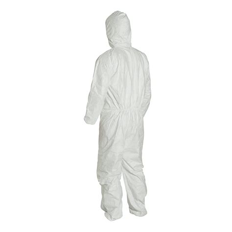 Dupont Tyvek Disposable Coverall With Hood Elastic Cuff White Pack