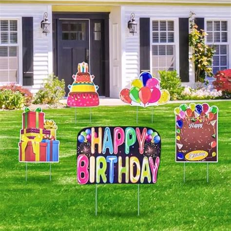 16 Happy Birthday Yard Signs With Stakes Personalized Age