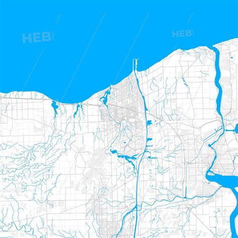 Rich Detailed Vector Map Of St Catharines Ontario Canada