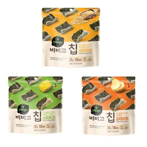 Bibigo Chip Seaweed Snackoriginal Sweet Corn Potato Tradekorea