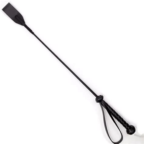 61cm Leather Rod Whip Lash Strap Flog Spanking Wand Slap Flap Beat Stick Fetish Adult Game Slave