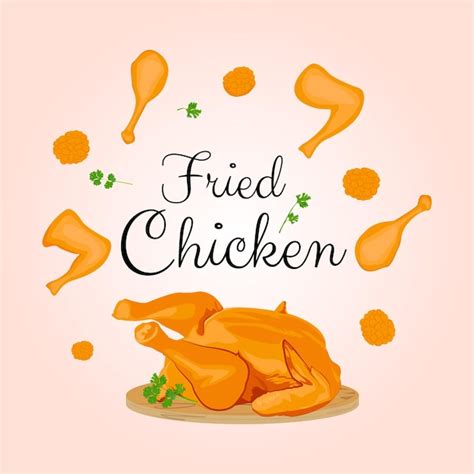 Premium Vector Fried Chicken With Chicken Legs And Chicken Wings