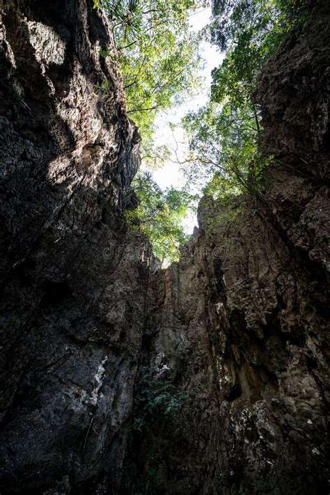 Koh Hong At Phang Nga Bay Limestone Island Completely Surrounded By